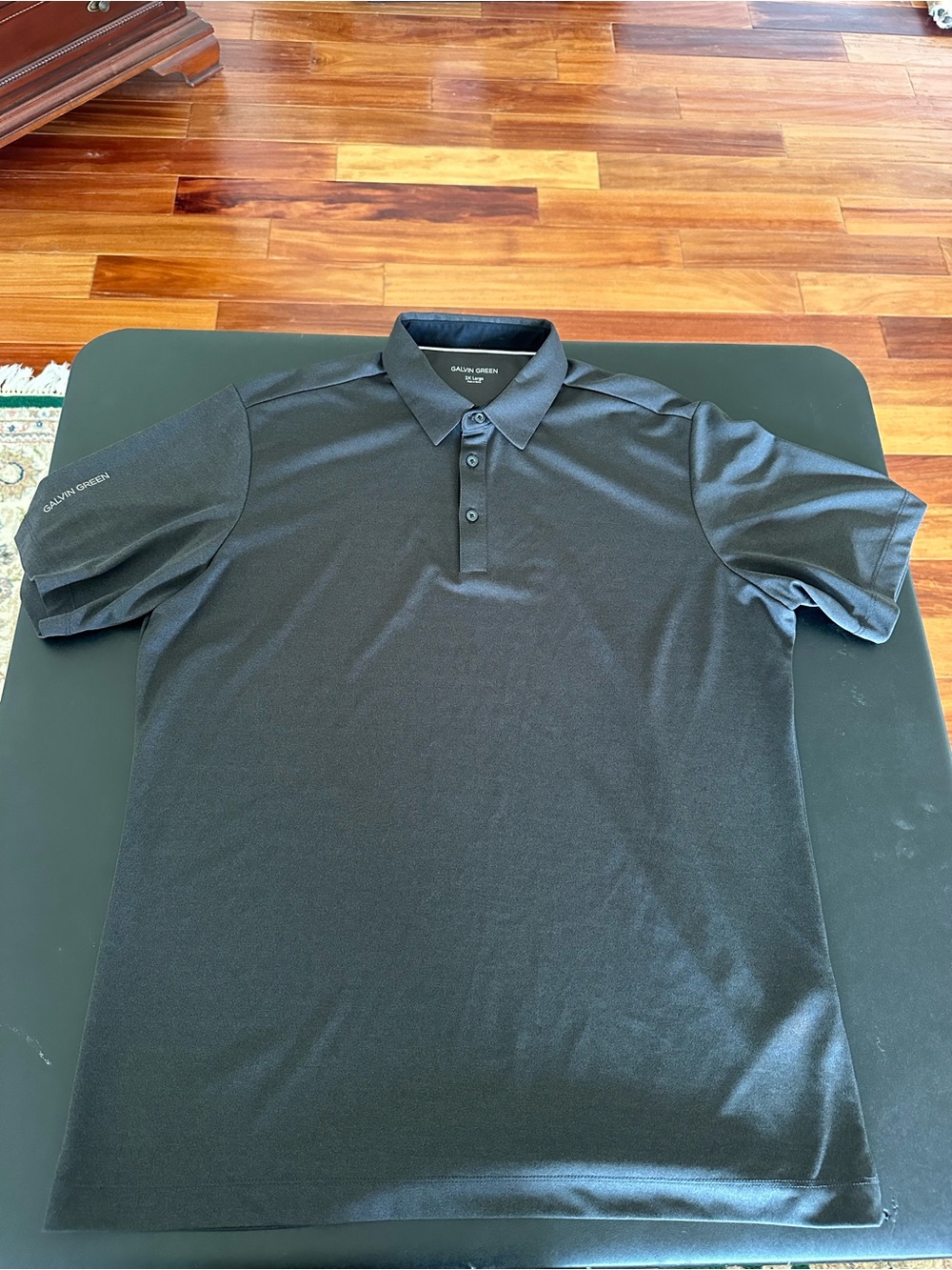 Galvin Green Men’s Dark Gray Performance Polo Shirt XXL